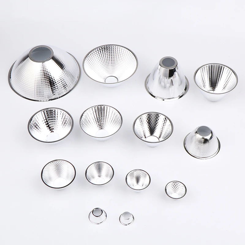 20-126mm 15-120 Gradi Paralume Ciotola Riflettente Per La Luce FAI DA TE Ottica LED Riflettore In Alluminio Tazza Per lampada COB Bead illuminazione