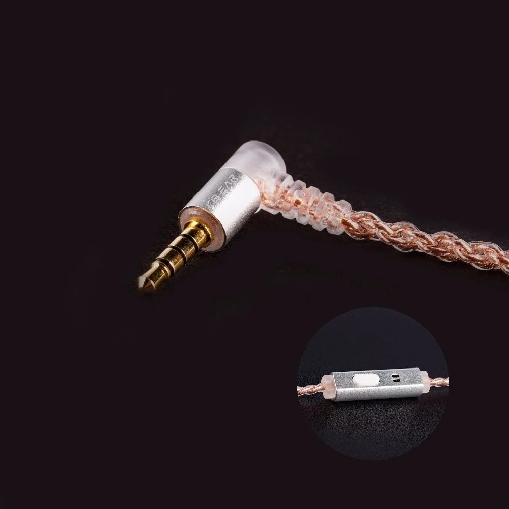 Kbear 4-adriges Kupfer-Upgrade-Kopfhörer kabel 2-poliger/qdc/mmcx/tfz-Ohrhörer anschluss für kbear kb06 kz zsn pro Kopfhörer-Hifi-Headset – Detail 12