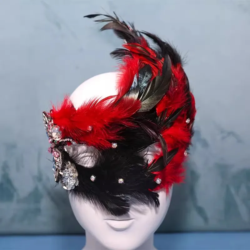 

Venice Big Feather Mask, Fashion Horror Stage Mask