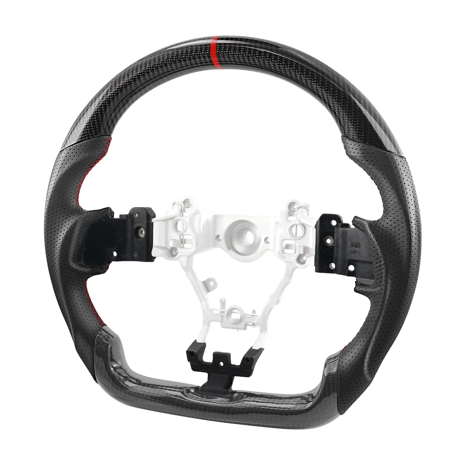 Real Carbon Fiber Steering Wheel Nappa Preforated Leather For Subaru WRX STI LEVORG 2015 2016 2017 2018 2019 2020 2021 2022