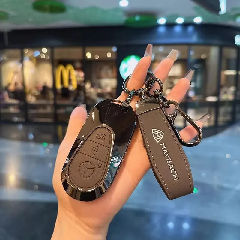 Car Zinc Alloy Key Case Bag Car Key Chain Metal Key Shell For Maybach W222 W223 S480 S580 S680 2021-2025 S400L S450L S500L
