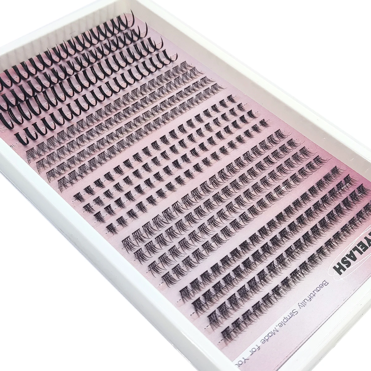 20 filas de pestañas inferiores y grupos de pestañas puntiagudas grupos de pestañas individuales grupos de pestañas puntiagudas extendidas DIY dibujos animados st