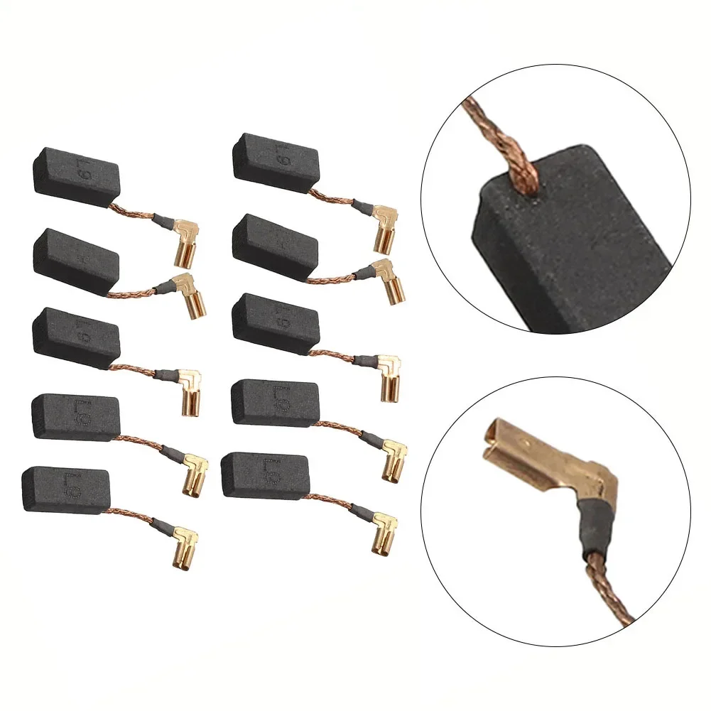 Imagem -05 - Escova de Carbono para Ferramentas Elétricas do Motor Peça de Reposição Acessórios Rebarbadora Broca N097696 Dwe4120 Dwe4011 10 Pcs