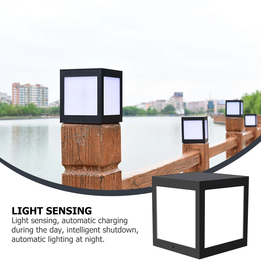 

1pc Solar Fence Light Outdoor LED Wall Lamp Waterproof Garden Spotlight Yard Energy Saving Plastic Intelligent Night Lighting
