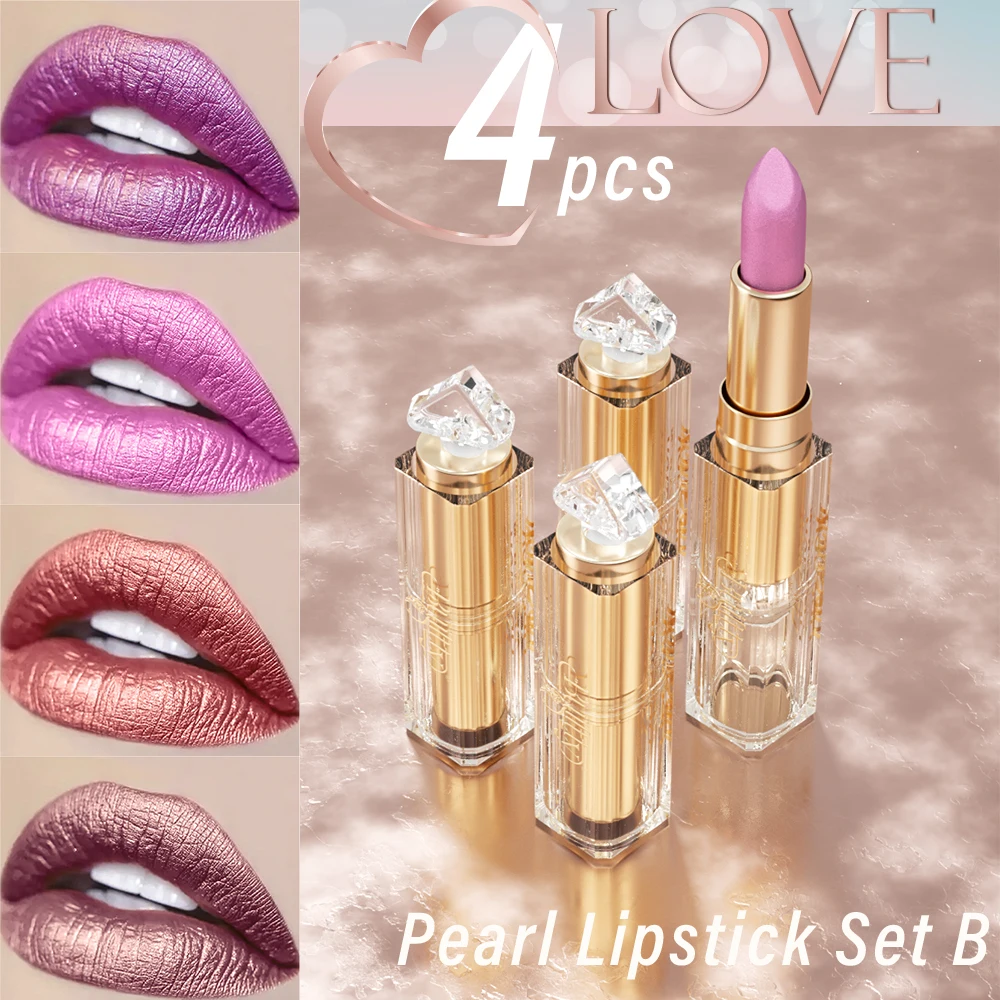 Waterproof Lipstick Velvet Matte Long Lasting Korean Glitter Pearl Dark Red Purse Nude Wholesale