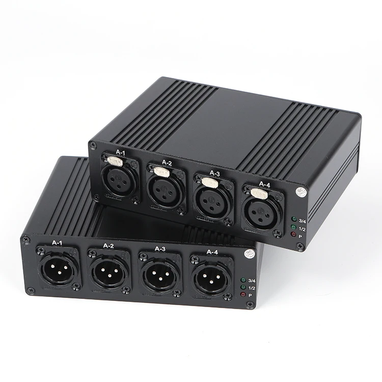 Four channels one-way XLR audio optical fiber transmission XLR Fiber Extender