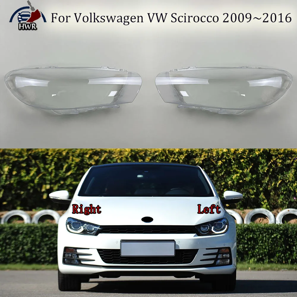 

Transparent Headlight Cover Lampshade Headlamp Lamp Shell Plexiglass Replace Original Lens For Volkswagen VW Scirocco 2009~2016