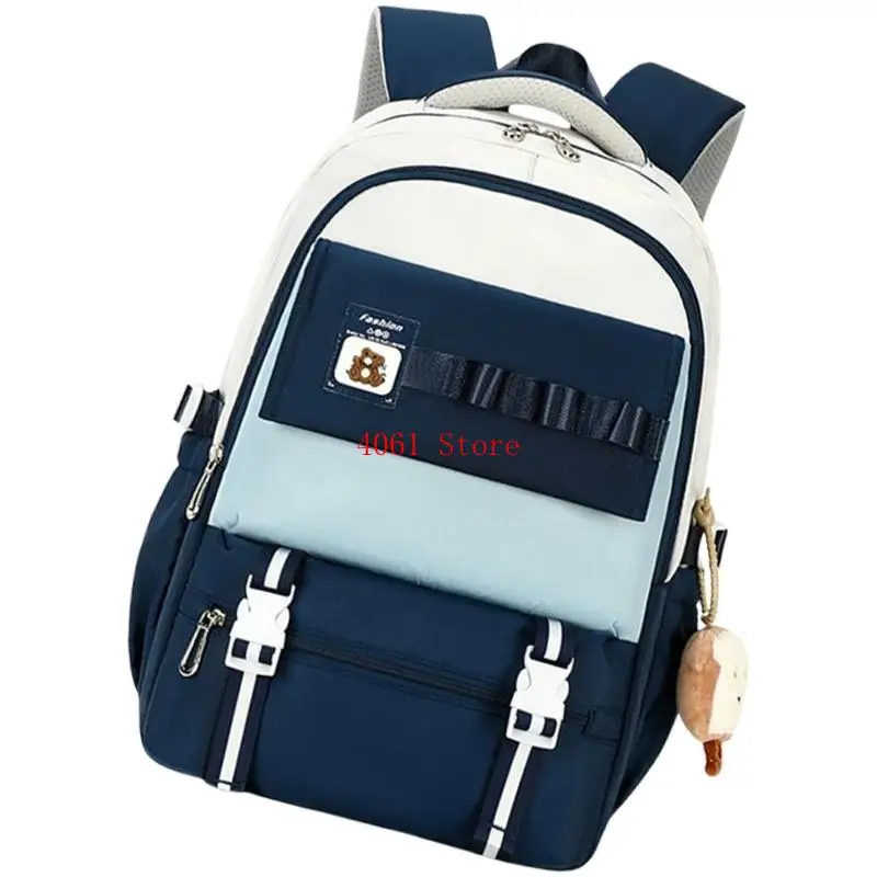 حقيبة مدرسية عملية من النايلون للمراهقين، حقيبة ظهر واسعة وعملية مع مقصورات تنظيمية، حقيبة نهارية كاجوال #3