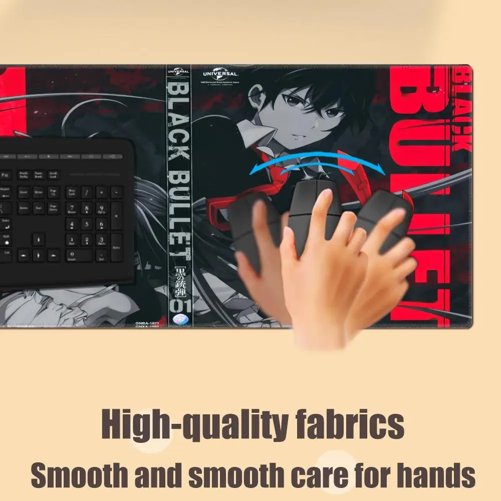 70x30 سنتيمتر ماوس حصيرة مكتب المطاط الطبيعي السجاد سطح المكتب ماوس الوسادة رصاصة سوداء أنيمي ماوس ألعاب المنزل مخصص HD طباعة ماوس #3