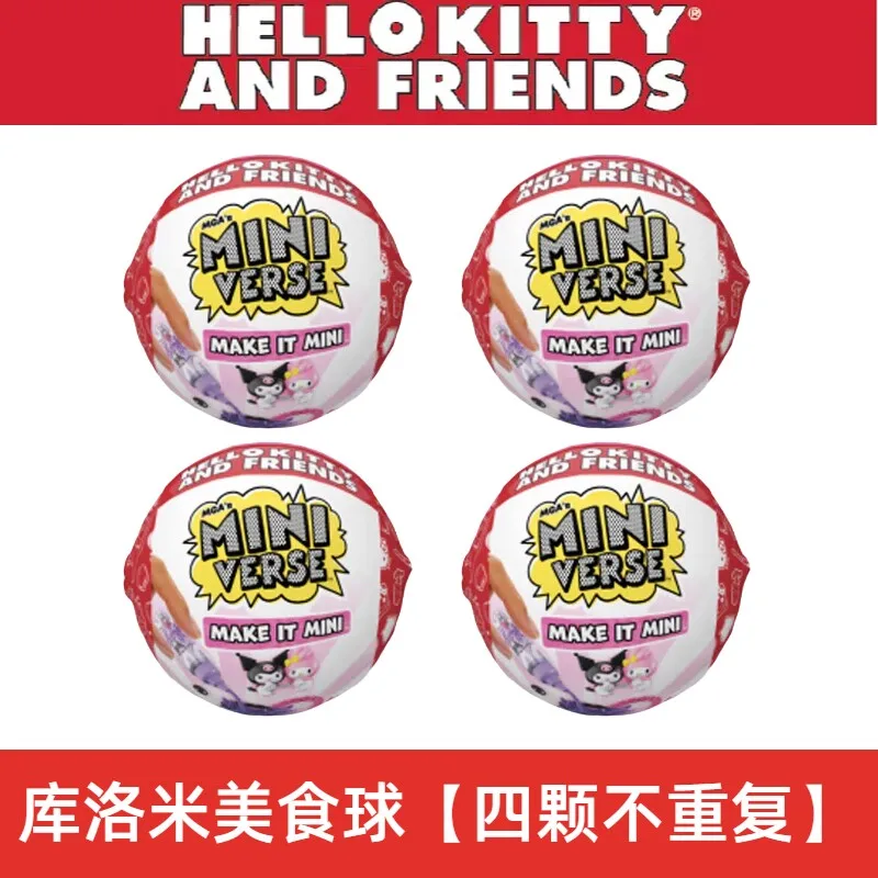 MGA Hello Kitty Echte Make It Mini Sanrio Happy Hour Meisjes Speelhuis Eten Verzamel Blind Box Verrassings Speelgoed Kerstcadeaus