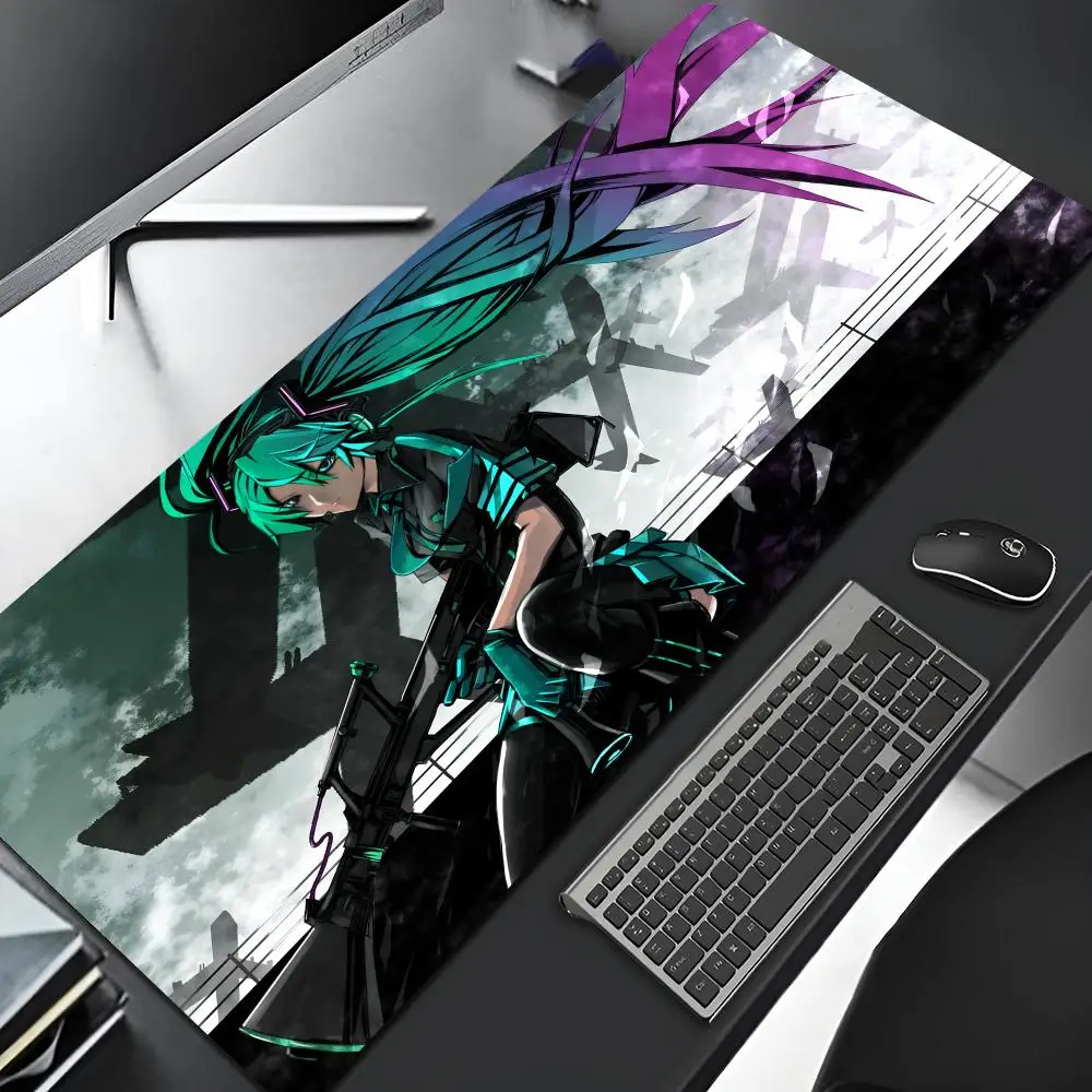 H-Hatsunes MikuS Mouse Pad Gaming Locking Edge Big Computer Gamer Large Rubber Art xxl Mousepad Laptop Desk Mat