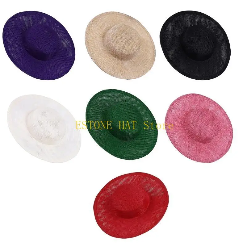 49MF Millinery Party Hat Base Fashion Sinamay Saucer Hat Base Sinamay Hat Base for Weddings Or Everyday Wear