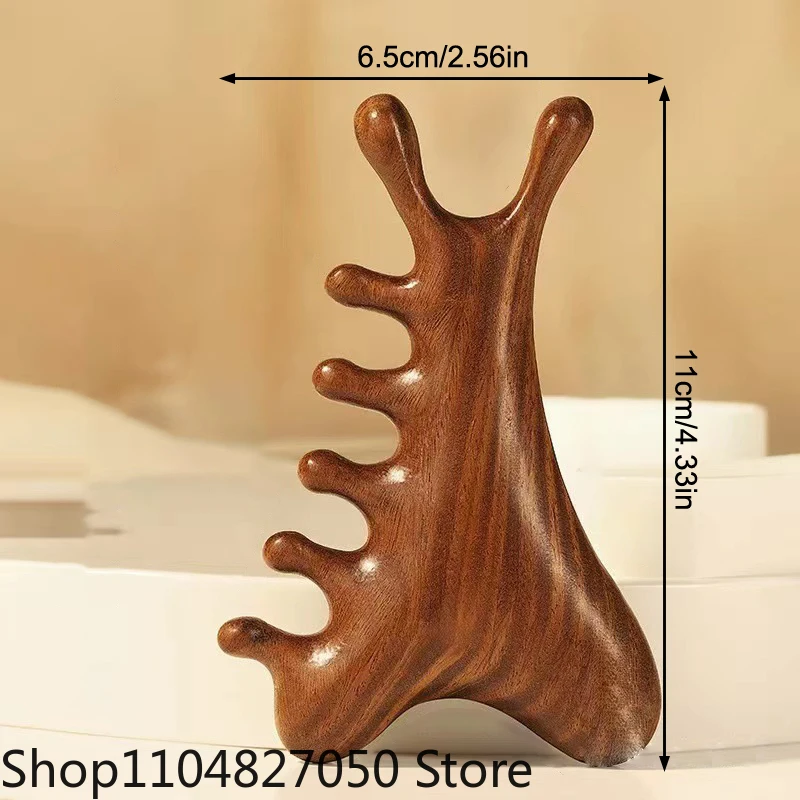 متعددة الوظائف ميريديان خشبية تدليك رئيس الصحة مشط خشب الصندل كبير واسعة الأسنان جواشا نقطة مشط