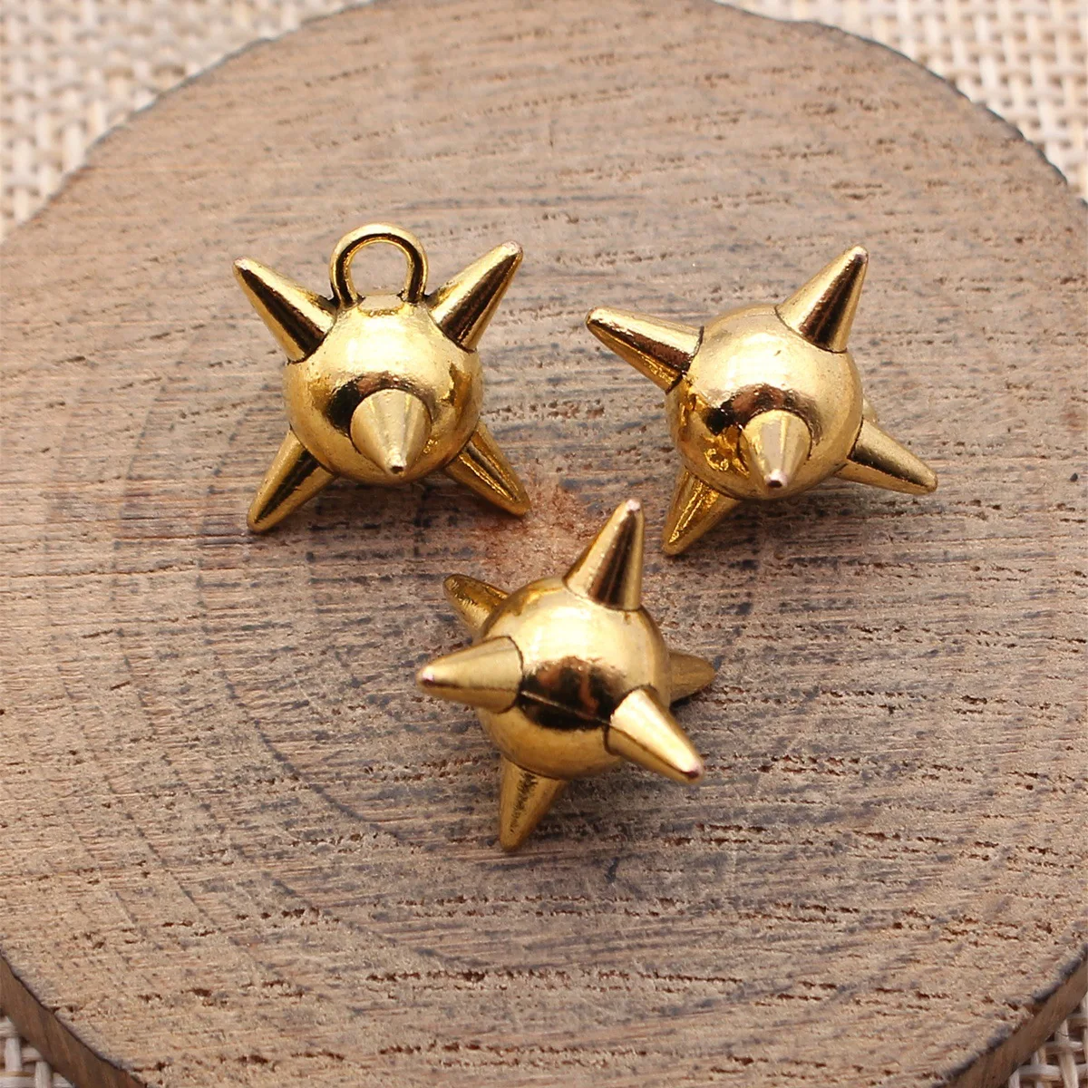 5pcs 18x15x13mm 5 Colors Meteor Hammer Pendant, Nail Ball Charms Handmade Jewelry Making Accessories image 6