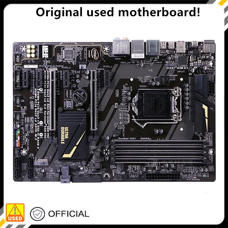 

For GA-Z170-D3HP Z170-D3HP Original Used Desktop Intel Z170 64GB DDR4 Motherboard LGA 1151 i7/i5/i3 USB3.0 SATA3