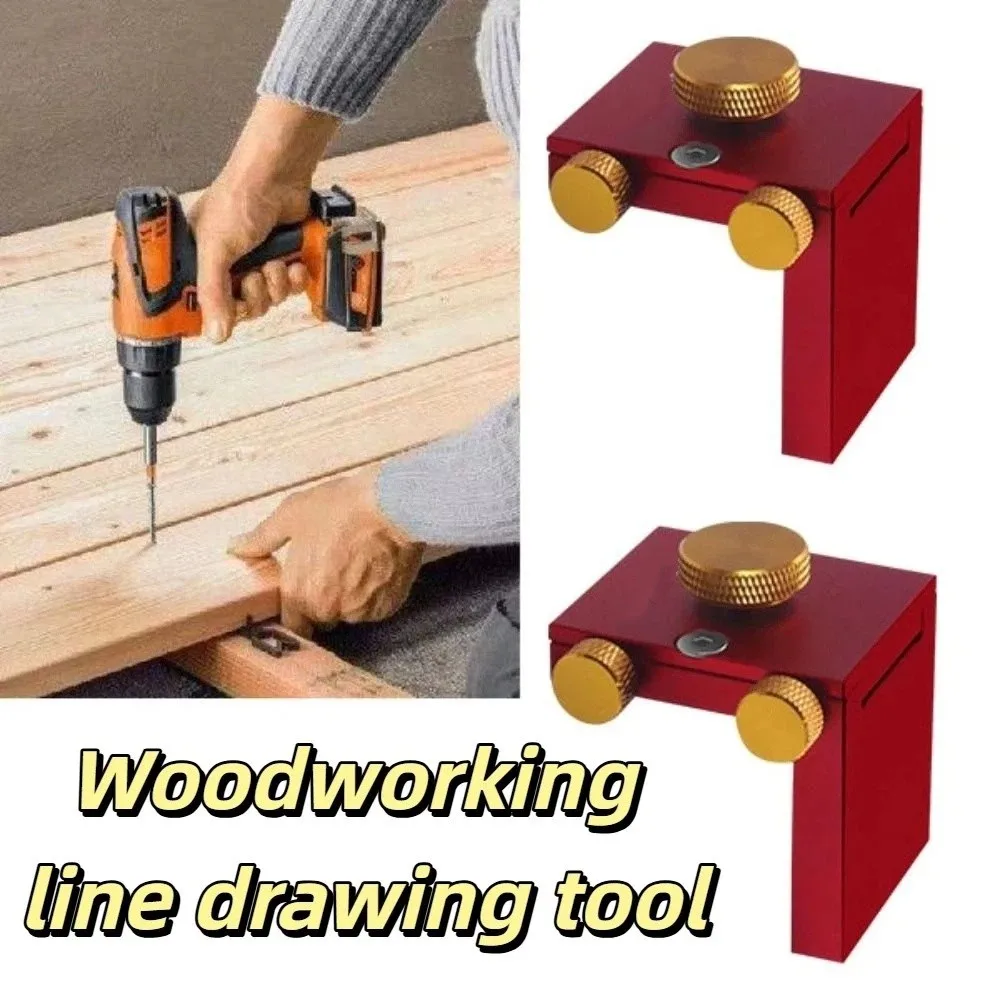 

Профессиональный Т-образный разметочный инструмент для деревообработки, регулируемый разметочный калибр, позиционирующий блок, прецизионная разметочная линейка из сплава для DIY