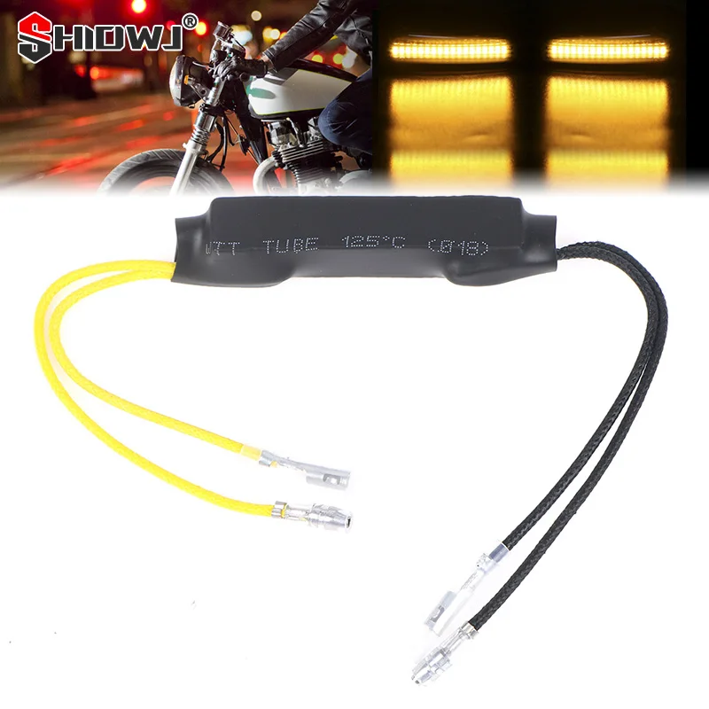 Motorcycle Flasher LED Turn Signal lights AMS Cement Indicator Load Resistor 12V 21W Fault Decoder Solve Blinker Error 26 Ohm