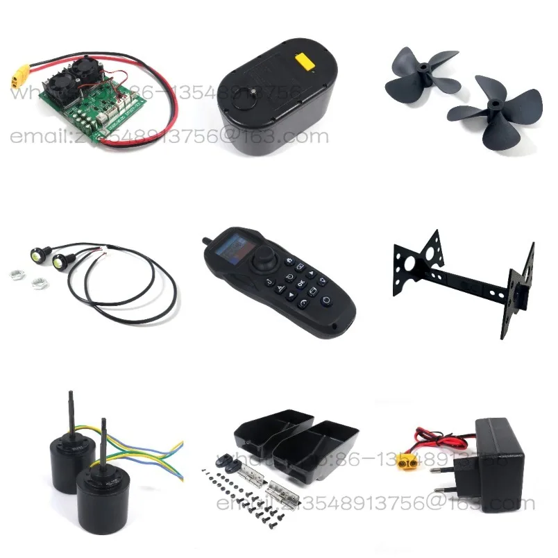 DIY brushless nesting boat remote control kit, rechargeable model aircraft modified brushless motor full set of accessories