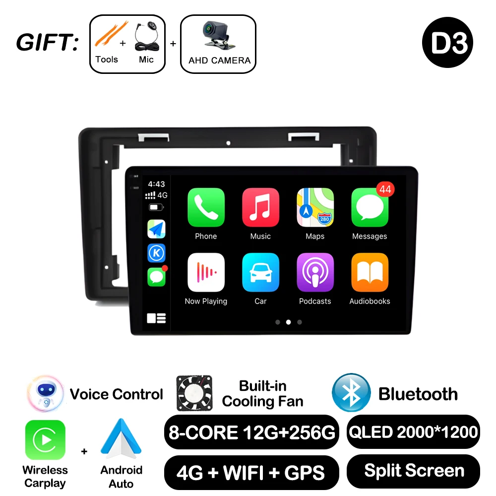 Android Auto Carplay Voor Citroen C2 C3 2001 2003-2010 Autoradio Multimedia Video Player WiFi GPS Navigatie DSP stereo