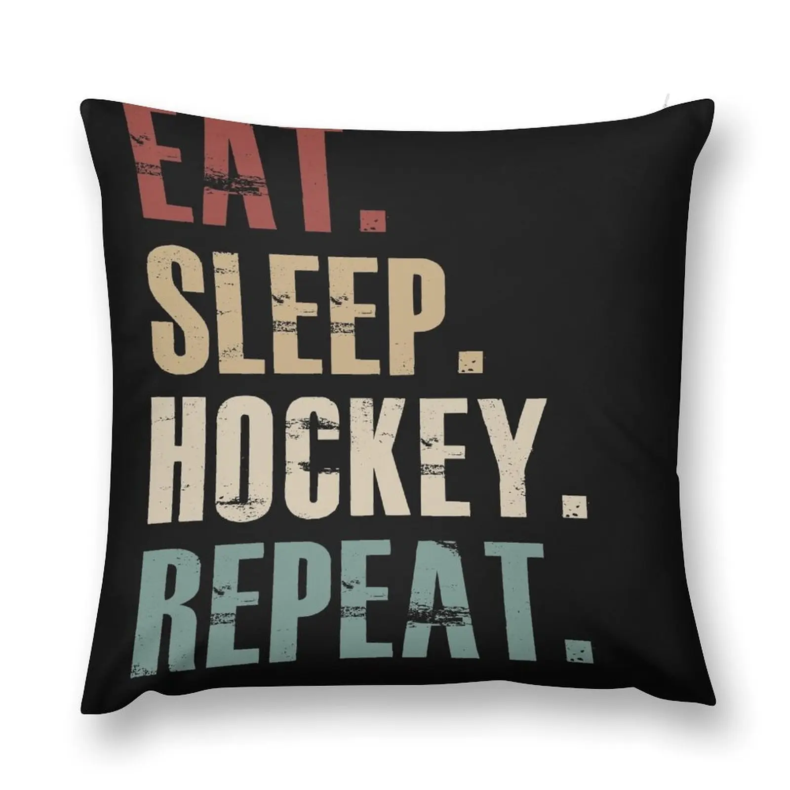 

Eat Sleep Hockey Repeat Throw Pillow Luxury Sofa Cushions Couch Cushions Cushions pillow