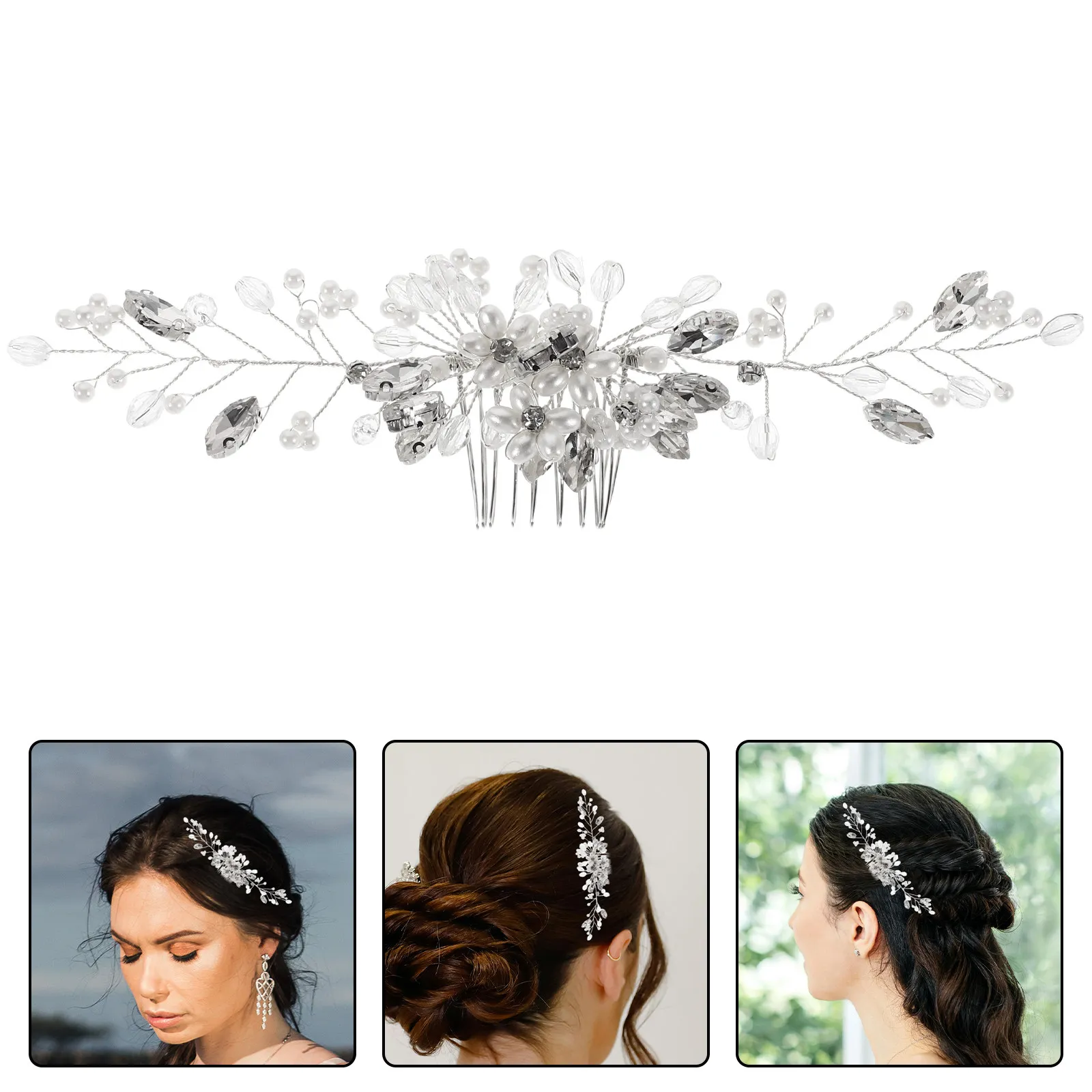 Bridal Hair Comb Elegant Rhinestone Lightweight Updo Accessories Wedding Hairpieces for Brides and Bridesmaids