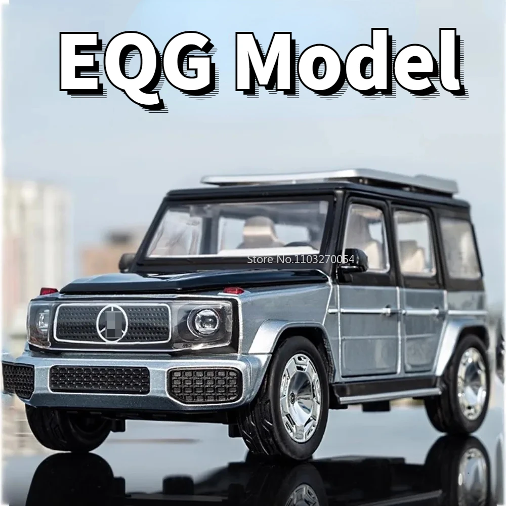 

1/24 EQG G-Class SUV Car Model Toy Diecast Metal Alloy with Sound Light Pull Back Off-road Vehicles for Childen Gifts Collection