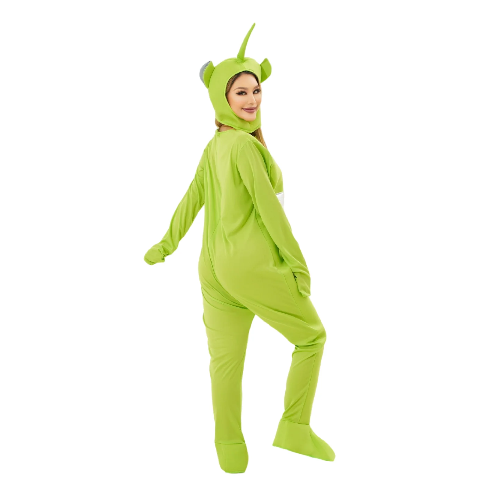 Adult Funny Halloween Cosplay Costumes Yellow Red Purple Green Cartoon for Different Character Jumpsuit for Women and Men