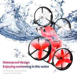 JJRC H113 RC Helicopter 3in1 Mini Tumbling Drone Waterproof Remote Control Boat Dron Car Plane Water Land and Air Children Toys