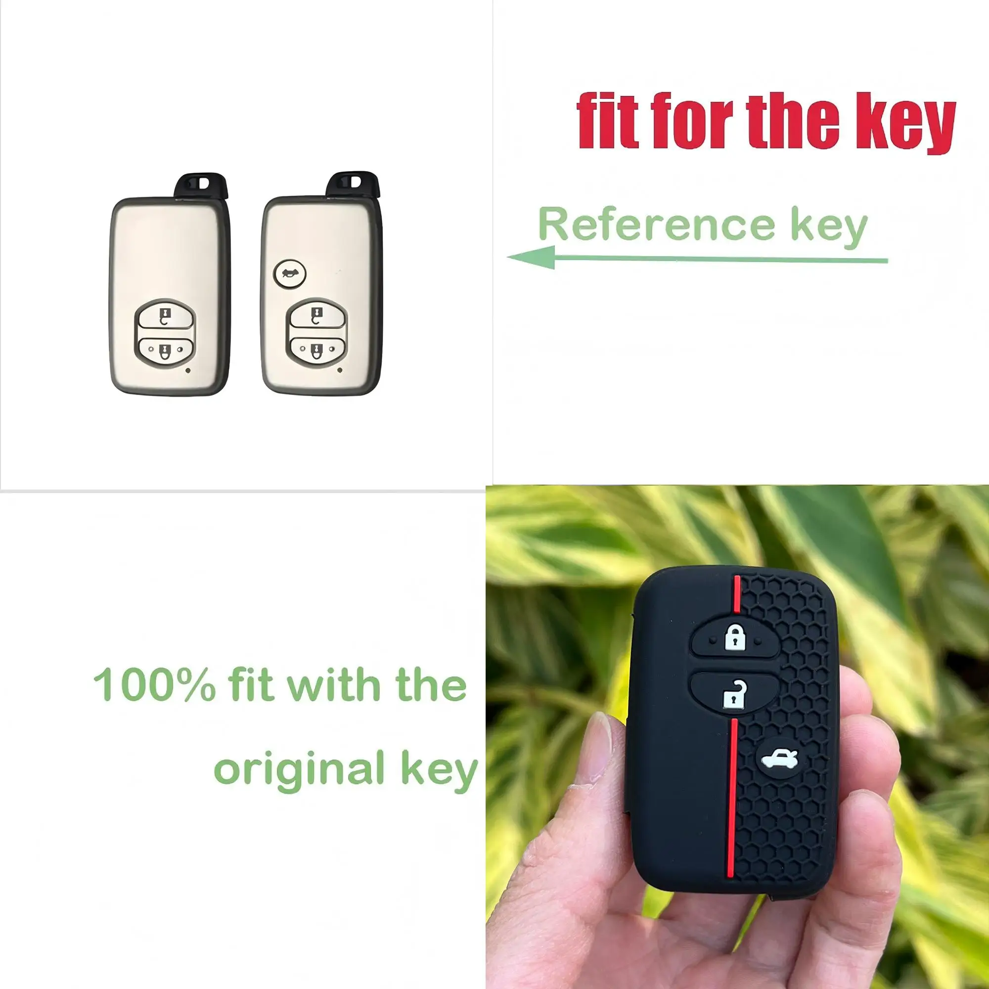 

Silicone Car Key Case Remote Cover Keychain Accessorie for Toyota Camry Prius Land Cruiser Prado 150 Crown for Subaru Foreste XV