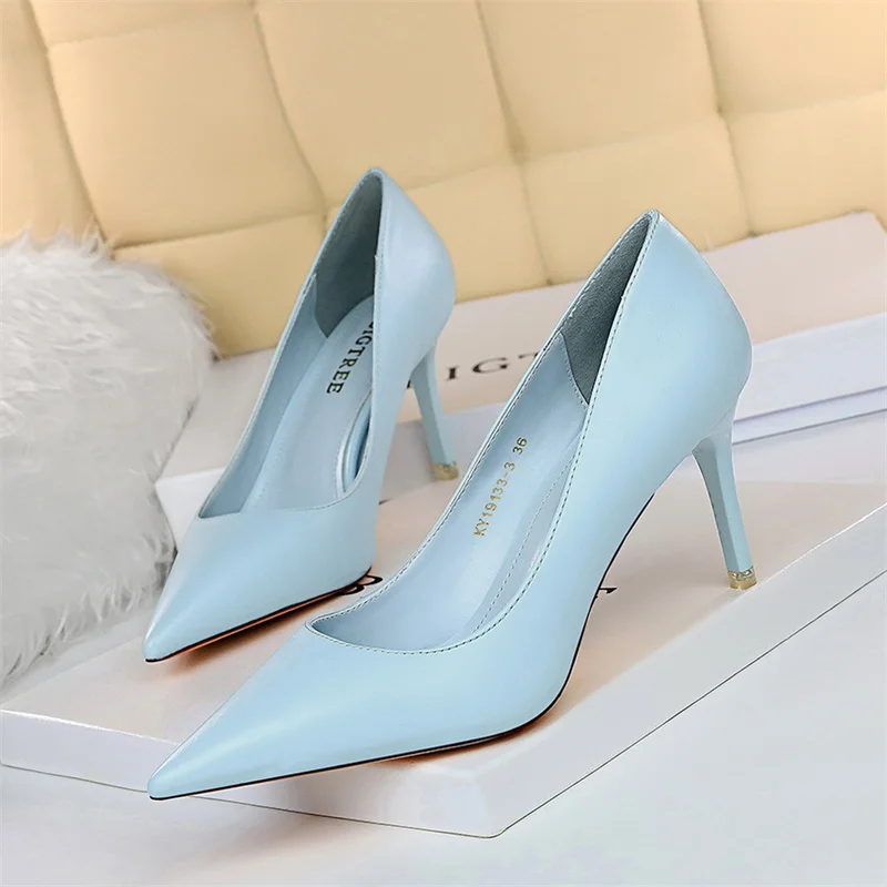 CINESSD Shoes Women Pumps Fashion High Heels Shoes Black Pink White Shoes Women Wedding Shoes Ladies Stiletto Women Heels 2023