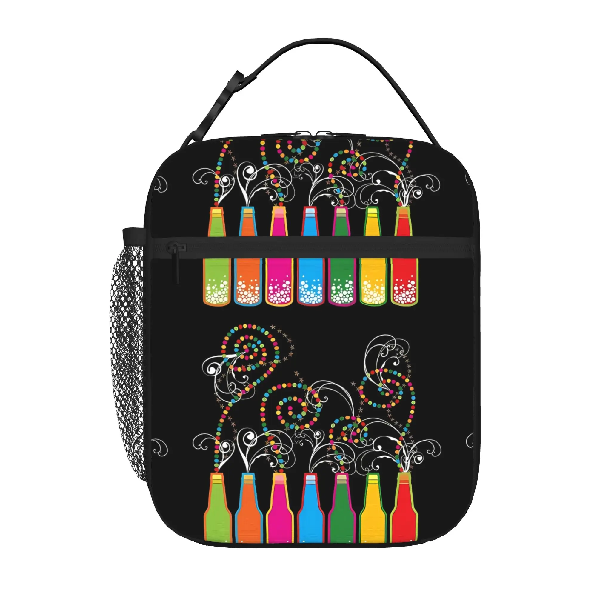 1 Piece Zipper Closure Bottles Bubbly Storage Bag Pocket Back To School School Lunch Food Box Reusable For Lunch Food Bag