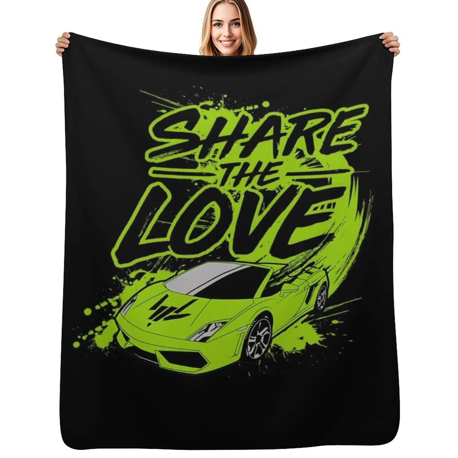 Share The Love Sharerghini Throw Blanket Fashion Sofas christmas decoration Hairys christmas gifts Blankets