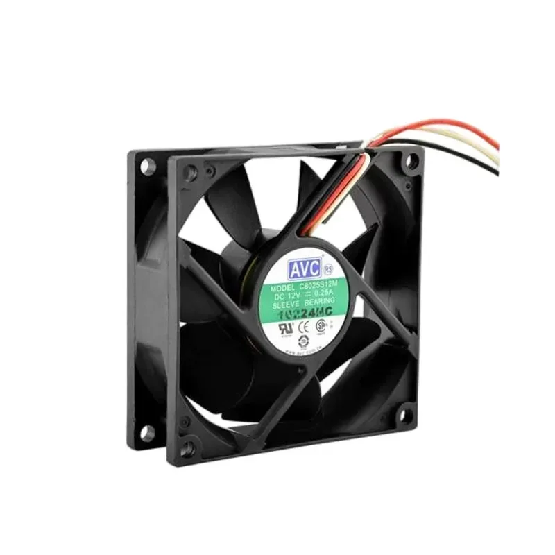 AVC 8025 12V 0.25A C8025S12M CPU power supply, chassis, ultra-quiet 8cm cooling fan
