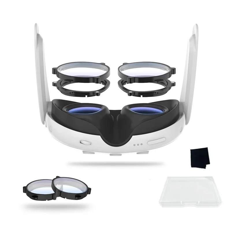 AA87 2 uds montura de lente VR de plástico de desmontaje rápido accesorios VR para lentes Meta Quest 3 montura de gafas magnética