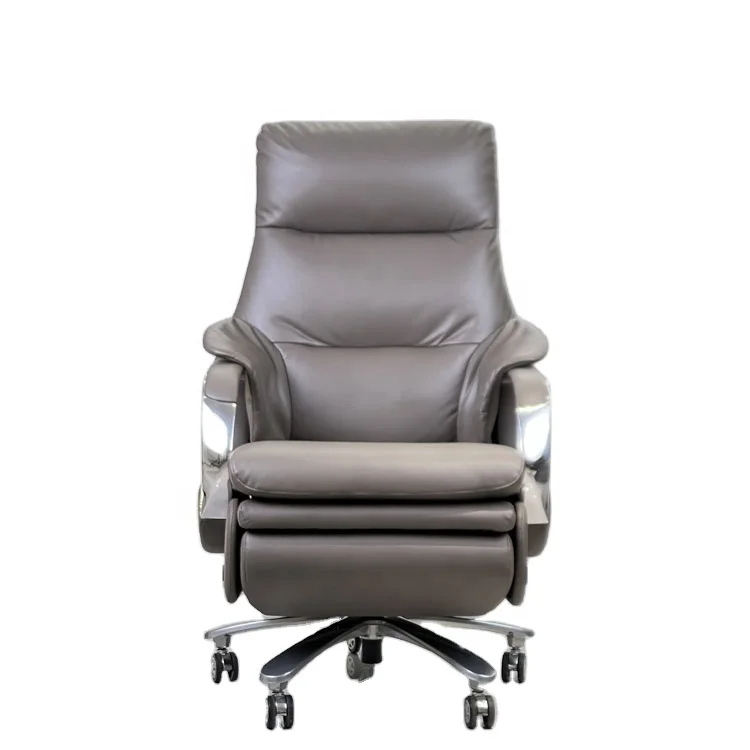 High Quality Ergonomic Office Chair with Leather Finish Modern Lift Design Customizable Color Size Luxury Boss Chair Made China