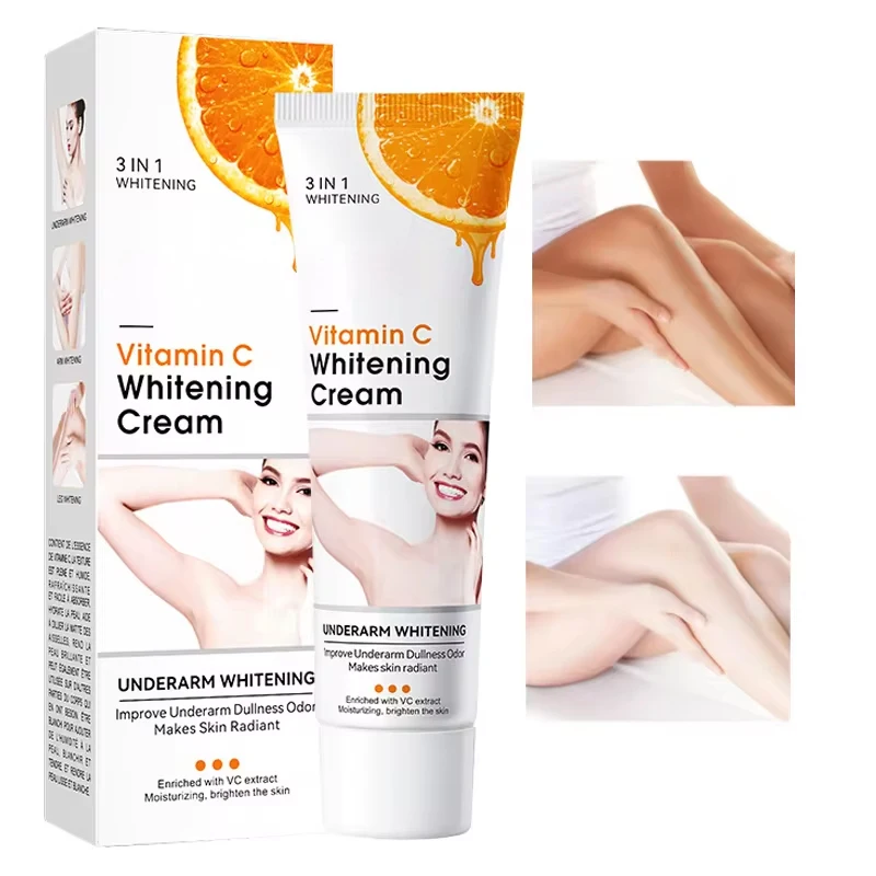 

Whitening Body Cream Natural Vitamin C Powerful Moisturizing Firming Mild Even Skin Tone Removing Pigmented Skin Care 50g