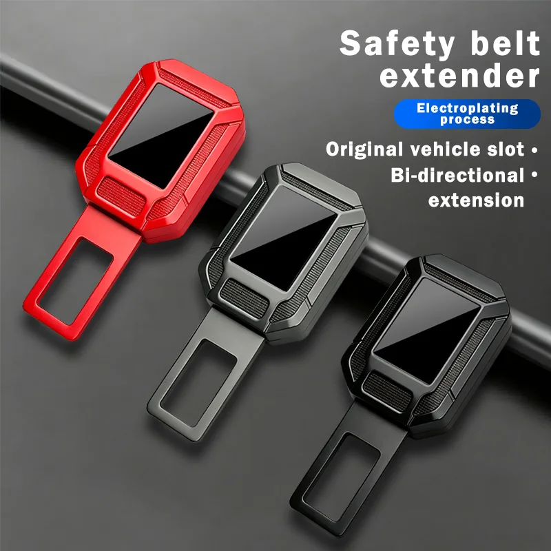 Car Seat Belt Extender Buckle Safety Lock Buckle Plug Metal Tongue Plug and Play For SUV Sedan Hatchback Wagon MPV