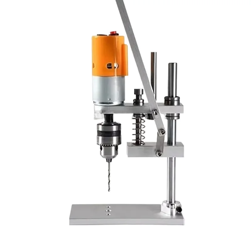 DIY mini table drill JM802 woodworking drilling PCB drilling 775 motor mini jade desktop mini drill
