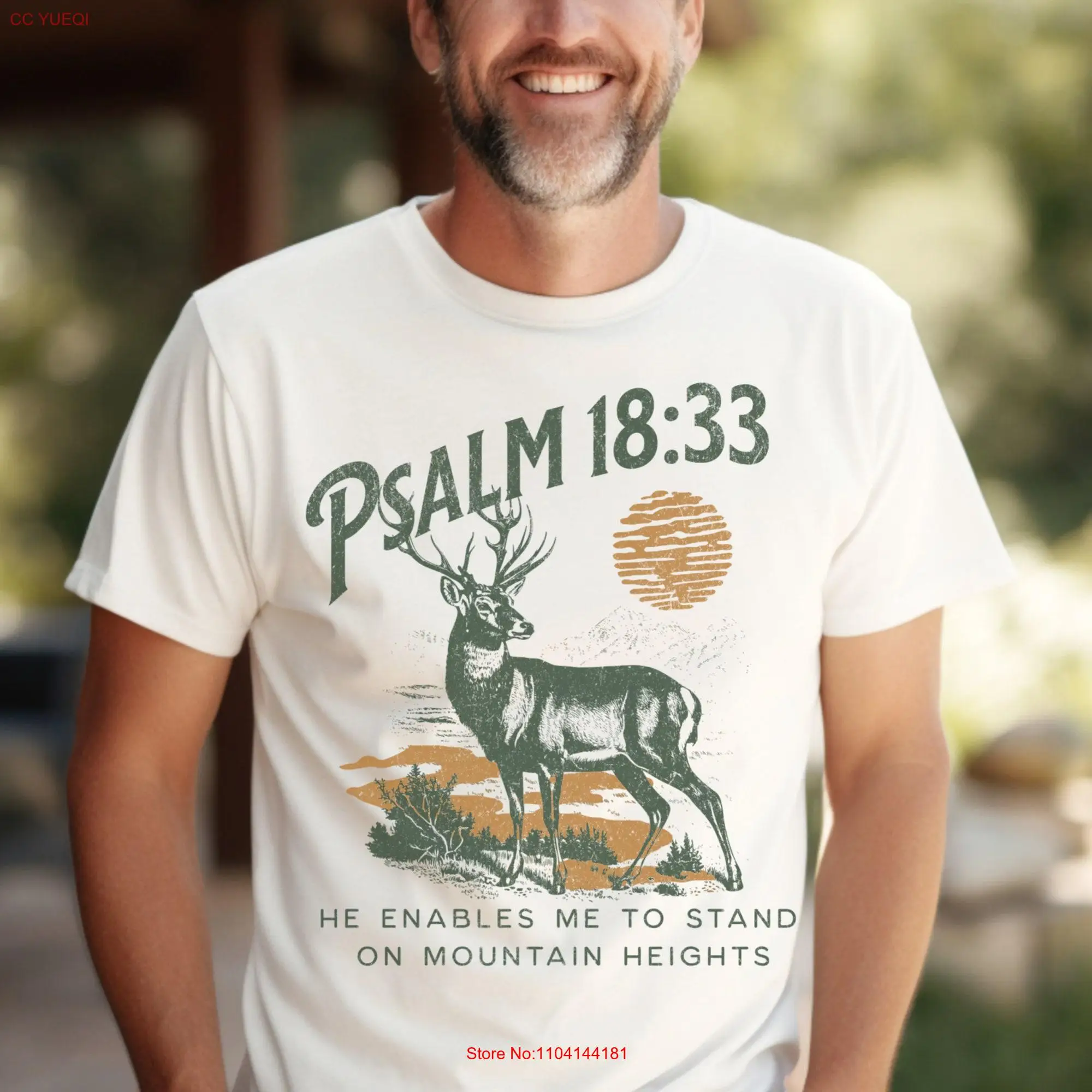 Mens Wildlife Christian T Shirt Proverbs Religious Apparel Bible Verse Jesus Trendy Merch Faith long or short sleeves