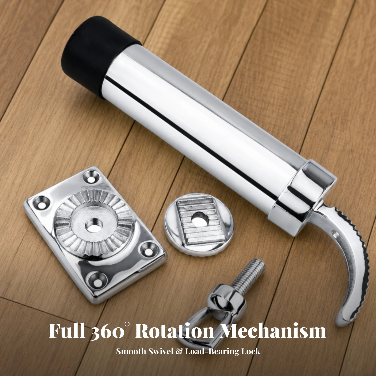 Boat Rod Holder with Adjustable Swivel Corrosion-Resistant Marine Rod Holder Hardware Rustproof Safeguarding for Anglers, Boats
