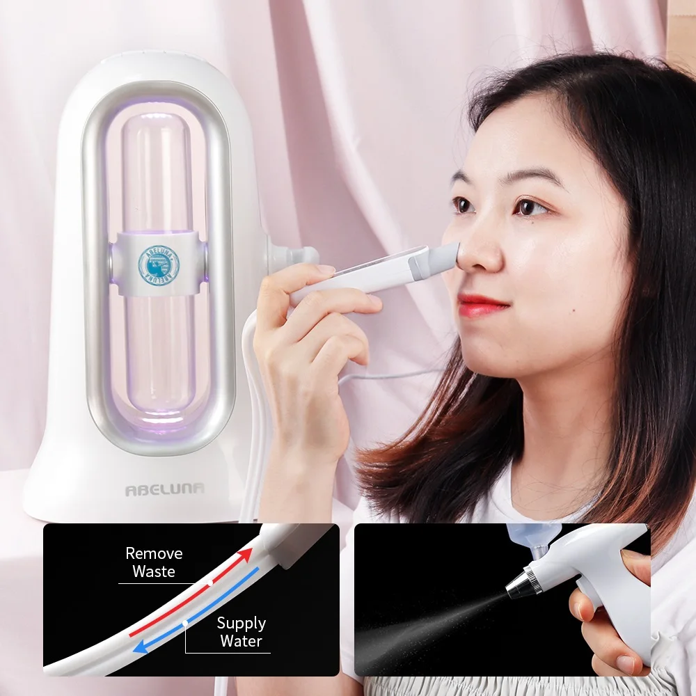 Double Head Oxygen Jet Peeling Clean Machine Micro Bubble Blackhead Removal Pore Cleaning Water Oxygen Therapy Facial Equipment