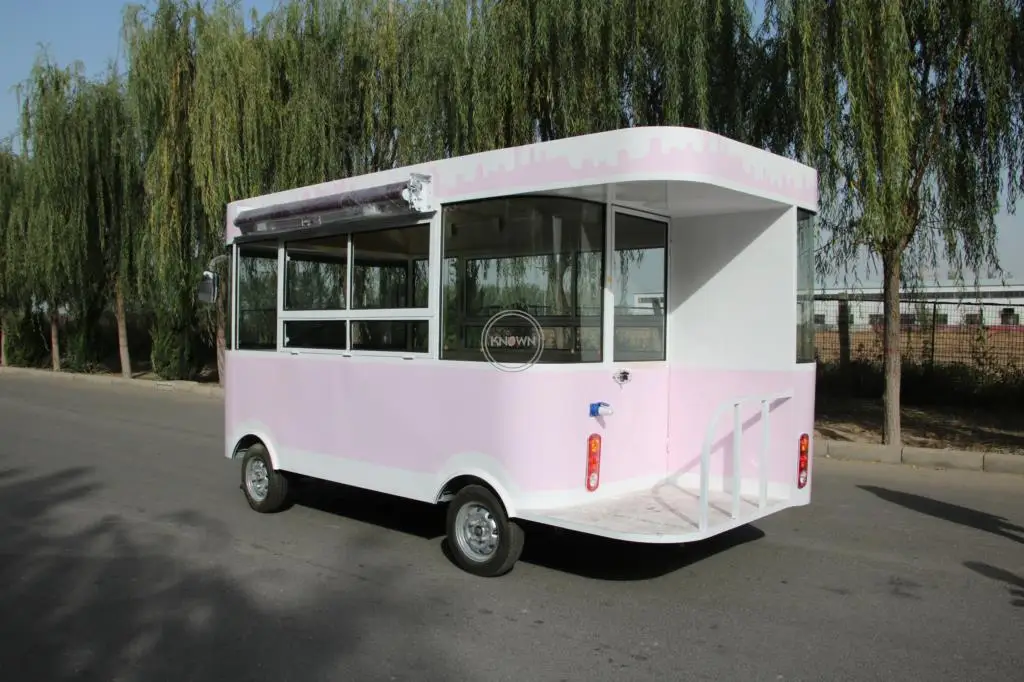 Commercial Mobile Electric Food Truck for Sale Stainless Steel Hot Dog Food Carts Street Dicing Van with Fast Food Snacks