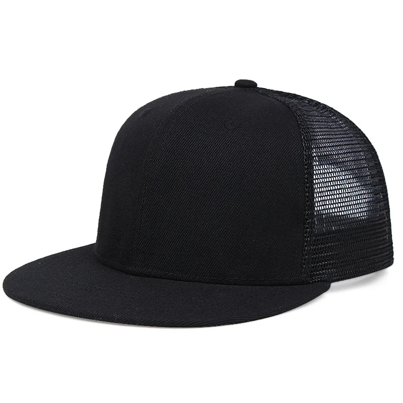 Soild Color Baseball Cap Men Summer Breathable Mesh Hat Snapback