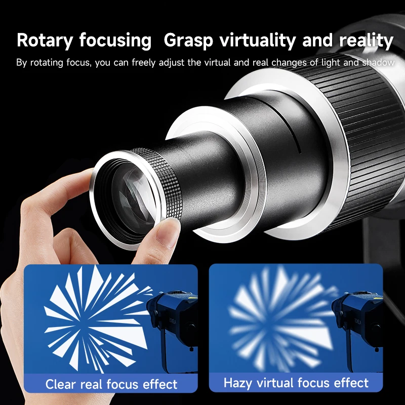 Bowon Mount Floodlight Spotlight Cone Lens Video Artist Styling Studio Light Kit with Optical Spotlight Lens 35 Styling Pieces