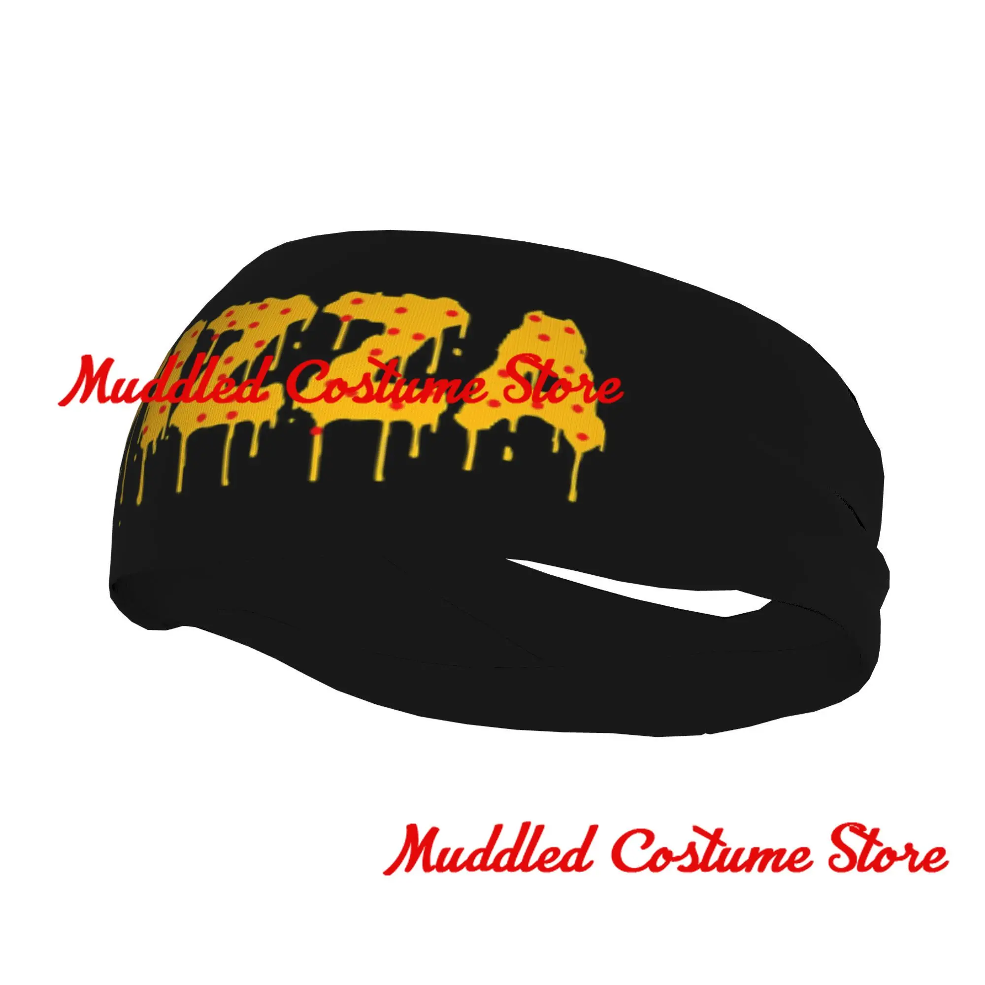 

Спортивная повязка на голову для пиццы, йоги, фитнеса, эластичная повязка на повязку для волос, эластичная повязка на голову