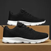 Nouvelles chaussures pour hommes, baskets décontractées respirantes, chaussures de course blanches et noires d'été, chaussures de sport légères et souples pour femmes et hommes 3