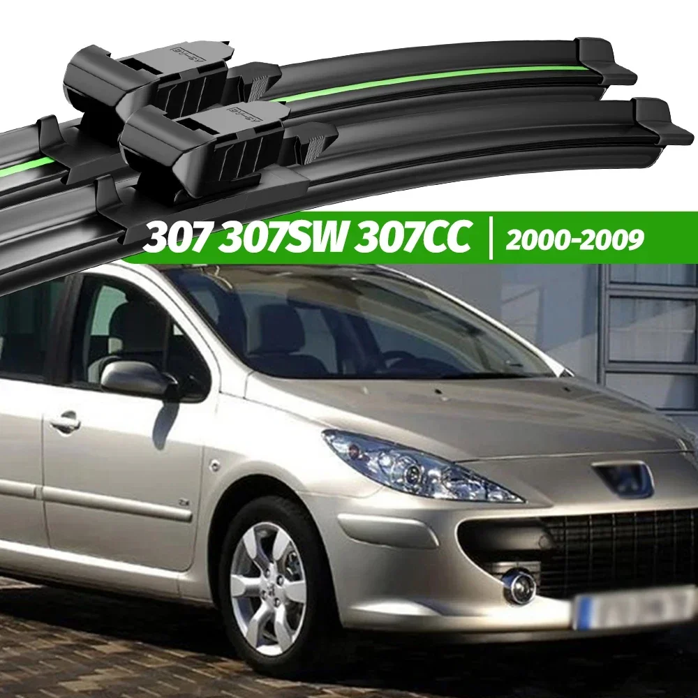 

For Peugeot 307 307SW 307CC 2000-2009 2pcs Front Windshield Wiper Blades 2002 2003 2005 2006 2008 Windscreen Window Accessories