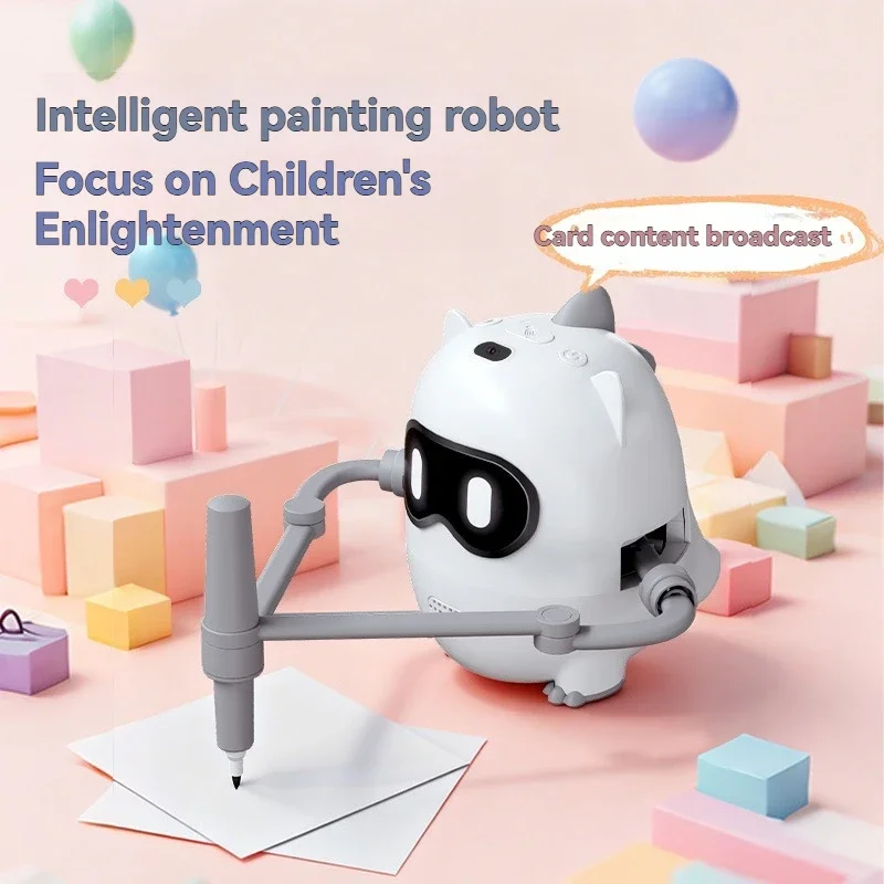 Upgraded Drawing Robot Interactive Educational Drawing Robot For Kids Puzzle Intelligent Toy Early Education Toy Kids Robot