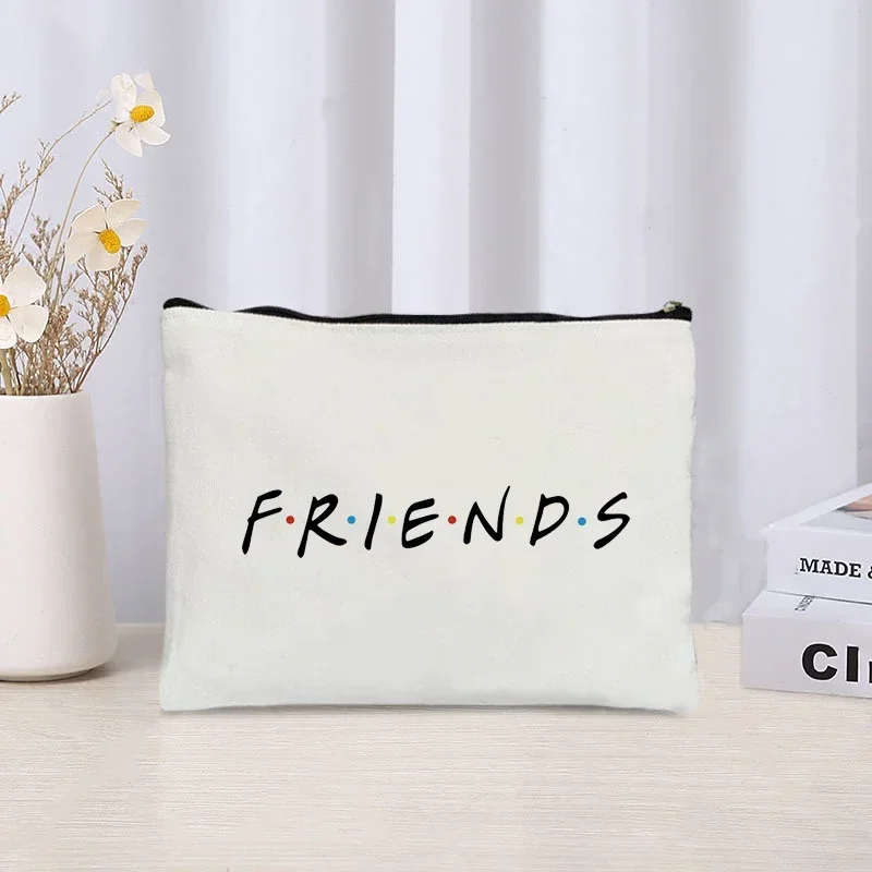 TV Friends Anniversary Design Make up Bag for Women Men Travel Necessity Cosmetics Storage Organizer Perfume Pouch Bags Case