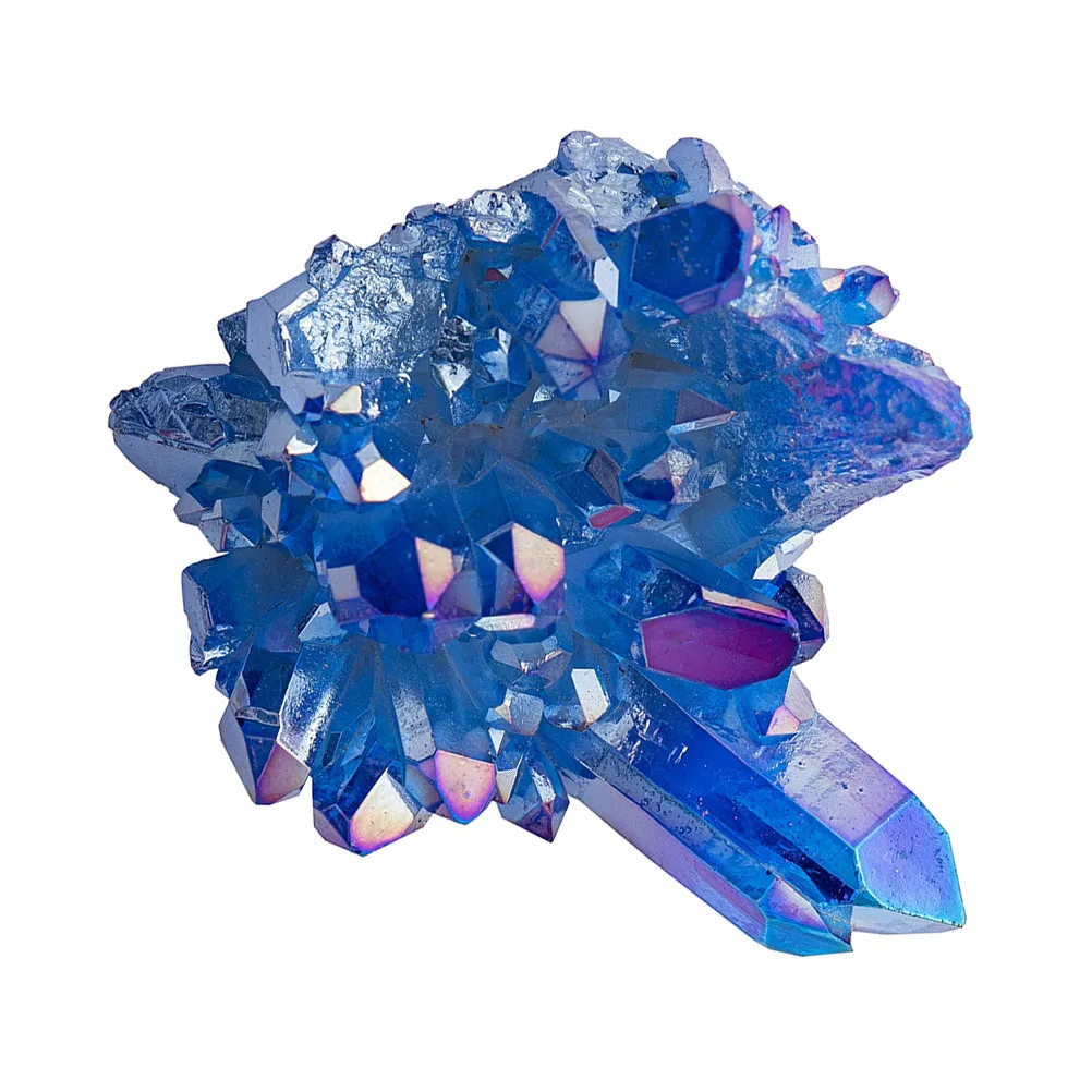 

Blue Crystal Cluster Natural Stone For Home Decor Fish Tank Garden Crafts Decorative Crystals Natural Gemstone